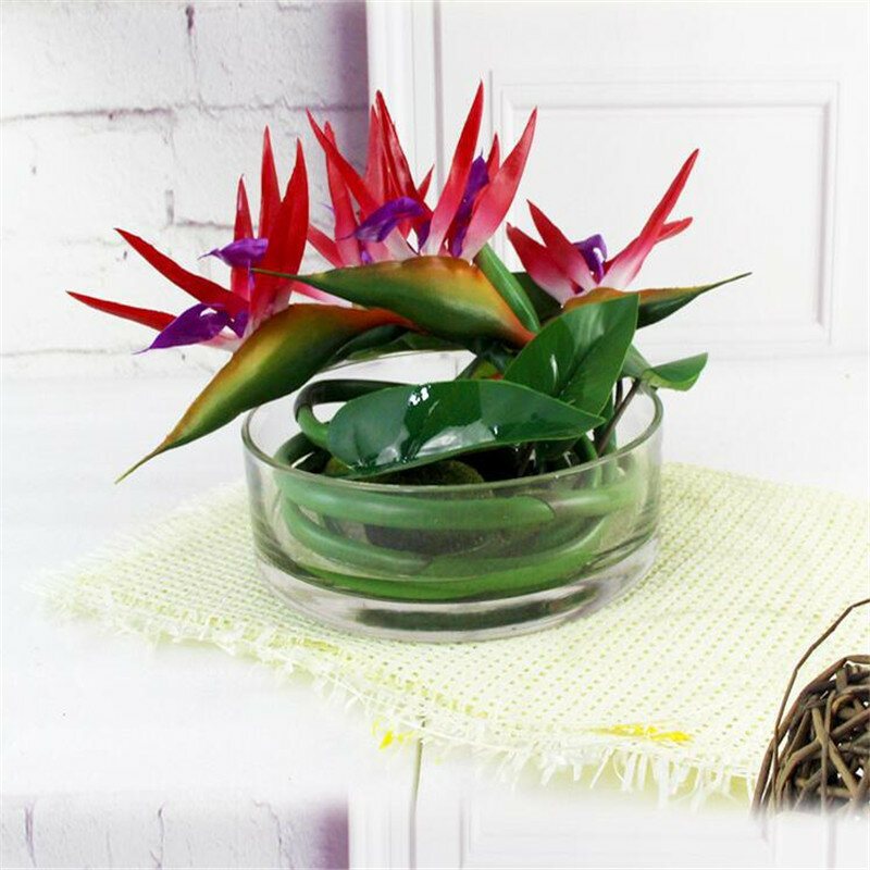 70/90 cm Silikonowy Bird Of Paradise Sztuczny Kwiat Family Party Flower Home Decoration Salon