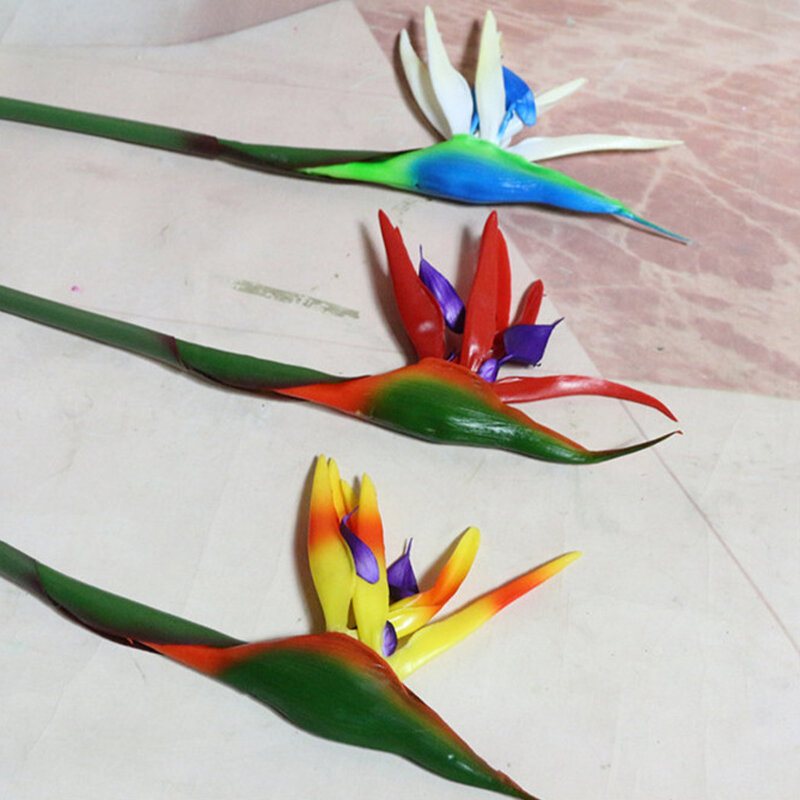 70/90 cm Silikonowy Bird Of Paradise Sztuczny Kwiat Family Party Flower Home Decoration Salon