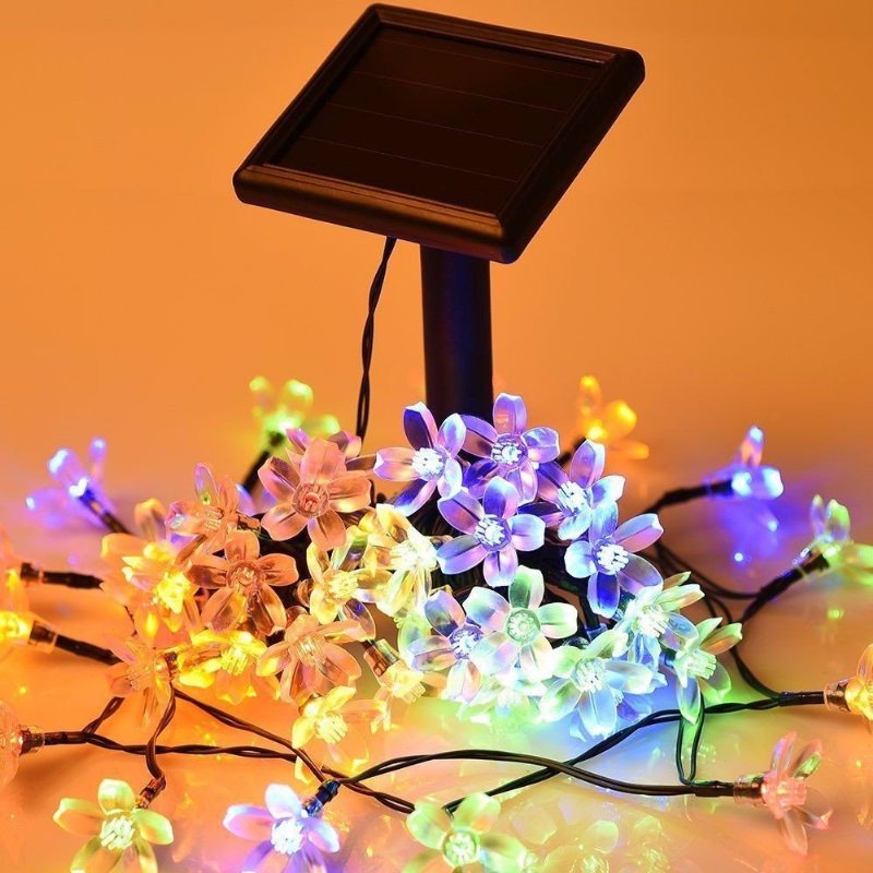 7m 50led Outdoor Solar String Light Ip65 Wodoodporna Ścieżka Ogrodowa Yard Lampa Krajobrazowa Home Party Decor