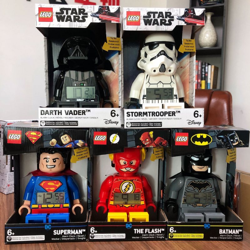 Budzik Dziecięcy 22cm Ruchomy Model Darth Vader Szturmowiec Batman Superman