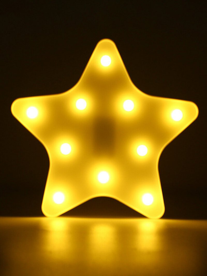 Cute Star Led Night Light Lampa Ścienna Na Baterie Baby Kids Sypialnia Home Decor