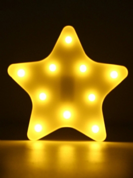 Cute Star Led Night Light Lampa Ścienna Na Baterie Baby Kids Sypialnia Home Decor