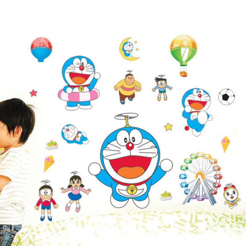 Doraemon Wodoodporne Naklejki Japońskie Anime Cartoon Dla Dzieci Roon Dekoracji