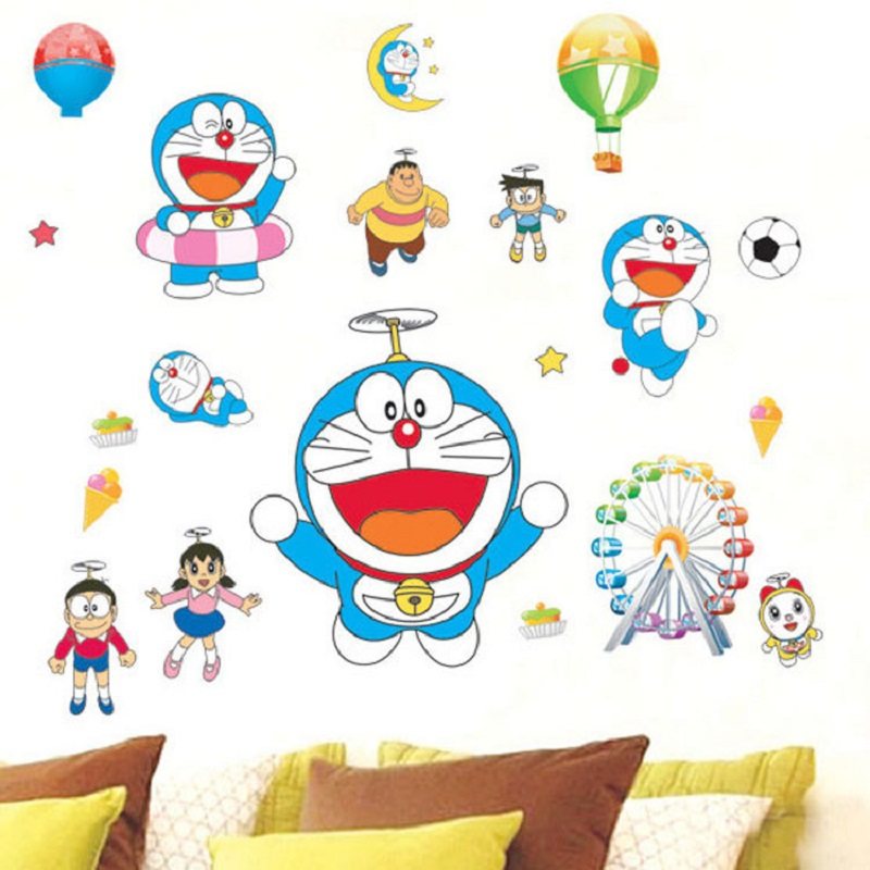 Doraemon Wodoodporne Naklejki Japońskie Anime Cartoon Dla Dzieci Roon Dekoracji