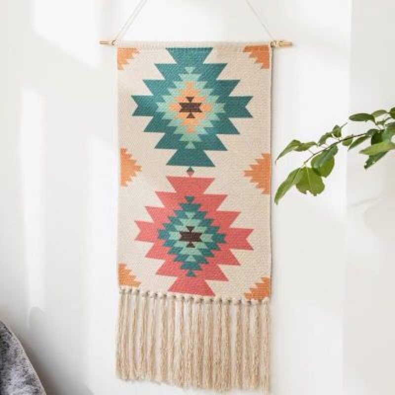 Draped Tassel Tapestry Ozdoba Czeski Nordic Ręcznie Tkany Art Ścienna