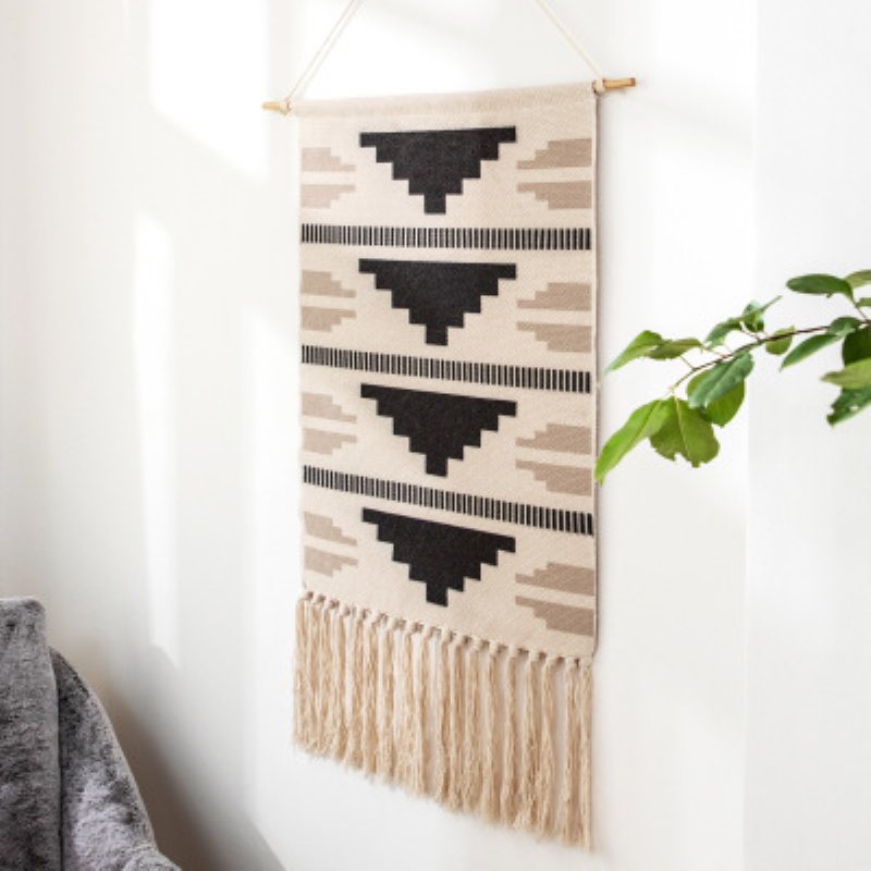 Draped Tassel Tapestry Ozdoba Czeski Nordic Ręcznie Tkany Art Ścienna