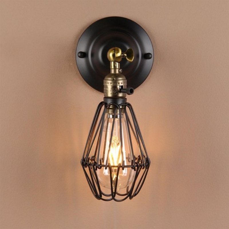 E27 Loft Metal Retro Vintage Rustykalny Kinkiet Edison Lampa Oprawa Żarówki