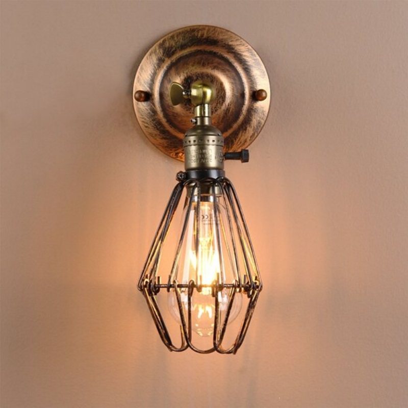 E27 Loft Metal Retro Vintage Rustykalny Kinkiet Edison Lampa Oprawa Żarówki