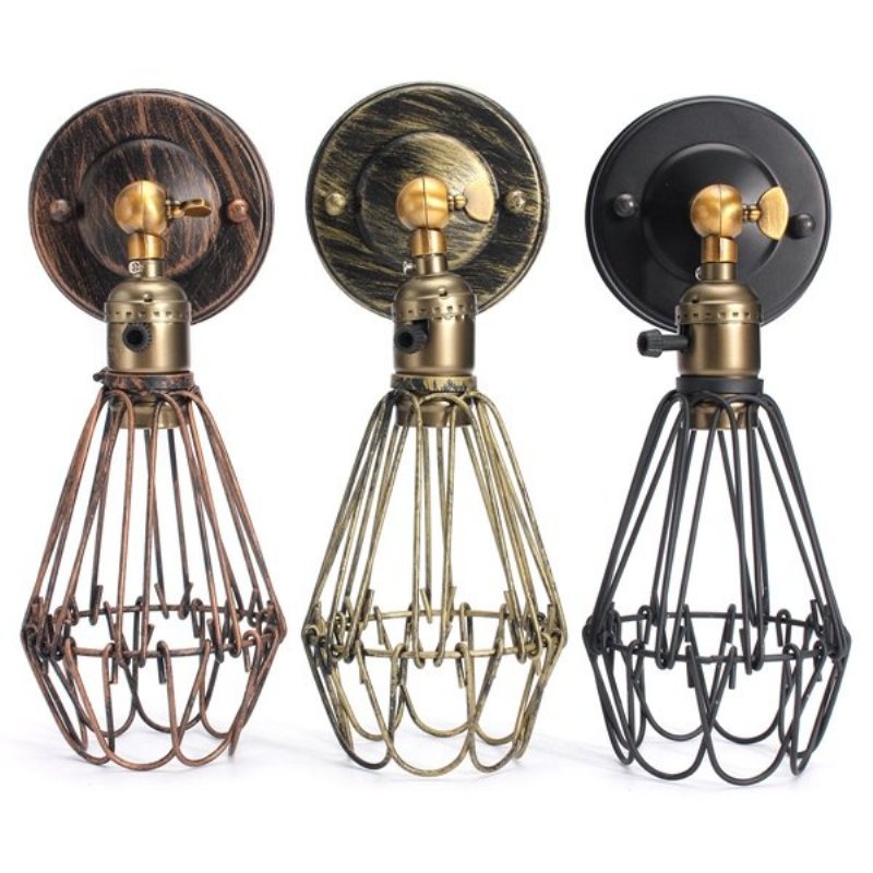 E27 Loft Metal Retro Vintage Rustykalny Kinkiet Edison Lampa Oprawa Żarówki