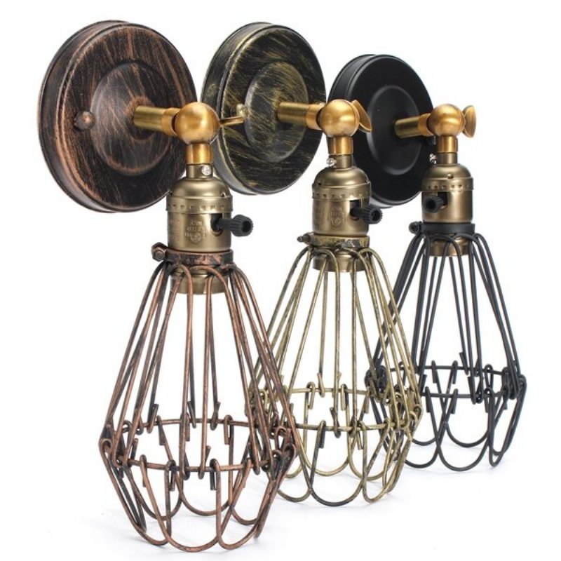 E27 Loft Metal Retro Vintage Rustykalny Kinkiet Edison Lampa Oprawa Żarówki