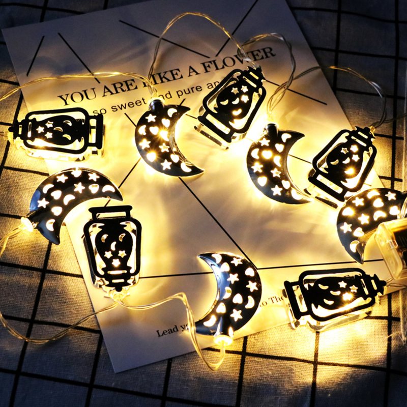 Eid Ramadan Mubarak Led Fairy String Lights Muzułmański Islamski Party Decor Prezent