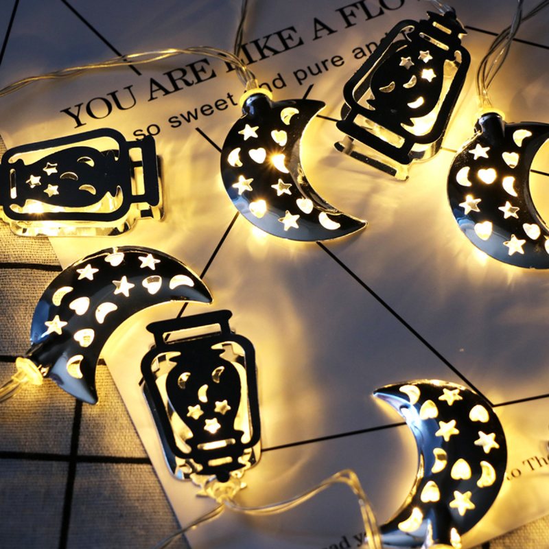 Eid Ramadan Mubarak Led Fairy String Lights Muzułmański Islamski Party Decor Prezent