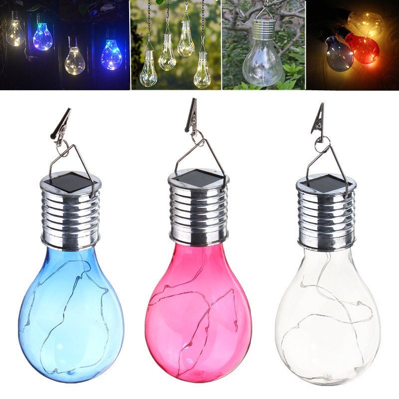 Energia Słoneczna Zewnętrzna Żarówka Ogrodowa Nightlight Camping Wisząca Obrotowa Lampa Home Decor