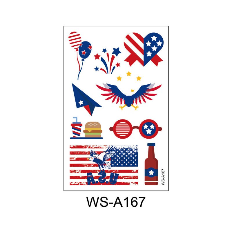 Flaga Ameryki Naklejki Z Tatuażami Powrót Krawat Węzeł Pończochy Dzień Niepodległości Rekwizyty Na Przyjęcia Wodoodporne