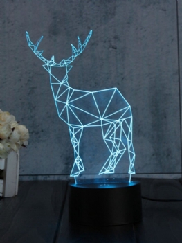 Geometric Deer 3d Akrylowa Lampka Nocna 7 Zmiana Koloru Sypialnia Wystrój Domu