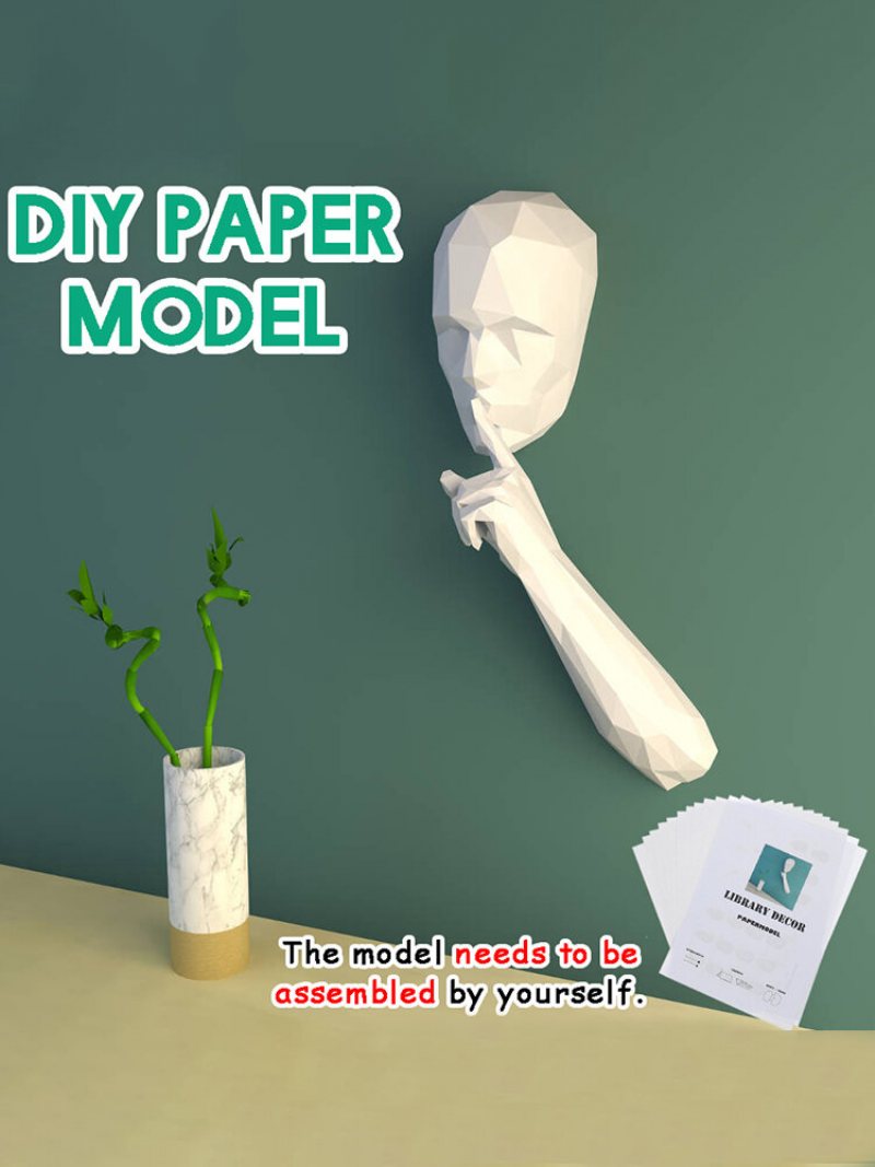 Handmade Diy Cicha Osoba Model Papierowy 3d Home Decor Salon Dekoracje Biurowe Papier Do Majsterkowania Do Rękodzieła Puzzle Edukacyjne Zabawki Dla Dzieci Prezent