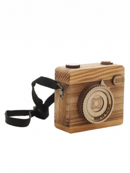 Hangable Camera Music Box Kreatywna Ręcznie Drewniana Pozytywka Mechaniczna Idealny Prezent