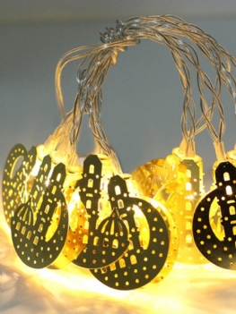 Islamski Eid Muzułmański Ramadan Dekoracje Led Gwiazda Księżyc String Light Ornament Latarnia