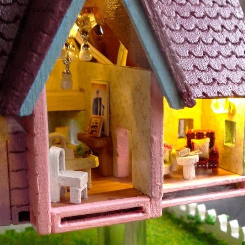 Kreatywny Diy Rzemieślniczy Miniaturowy Zestaw Projektowy Seria Szklanych Kulek Led Lights Dolls House