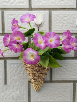 Kwiat Fioletowa Ściana Bluszczu Wiszący Kosz Sztuczny Wystrój Orchidea Jedwabny Winorośli
