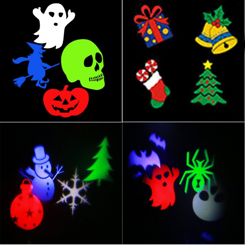 Lampa Projekcyjna Led Na Halloween Z 6 Kartami