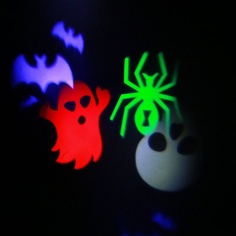 Lampa Projekcyjna Led Na Halloween Z 6 Kartami