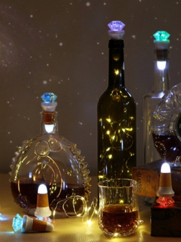 Led String Light Bar Akumulator Luminous Butelka Pokrywa Korek W Kształcie Rombu Atmosphere Night