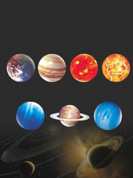 Luminous Solar System Naklejka Planeta Sypialnia Salon Wymienny Dekoracyjne Naklejki Ścienne