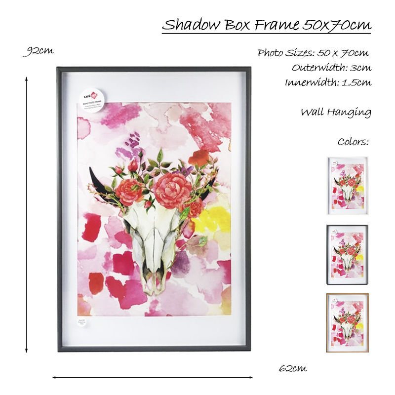 Otwarcie Boho Range Shadow Box Frame 3 Kolory Multi Size Wall Art Stylowy Wystrój