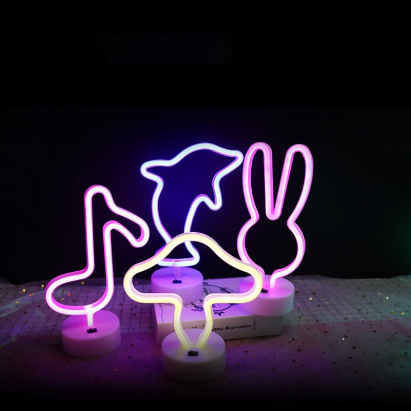 Rainbow Led Neon Night Light Sign Holiday Xmas Party Dekoracje Ślubne Pokój Dziecięcy Home Decor