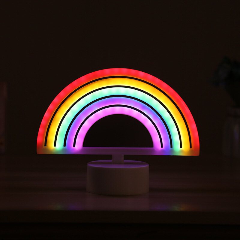 Rainbow Led Neonowy Znak Świetlny Wakacje Xmas Dekoracja Na Przyjęcie Ślubne Pokój Dziecięcy Home Decor