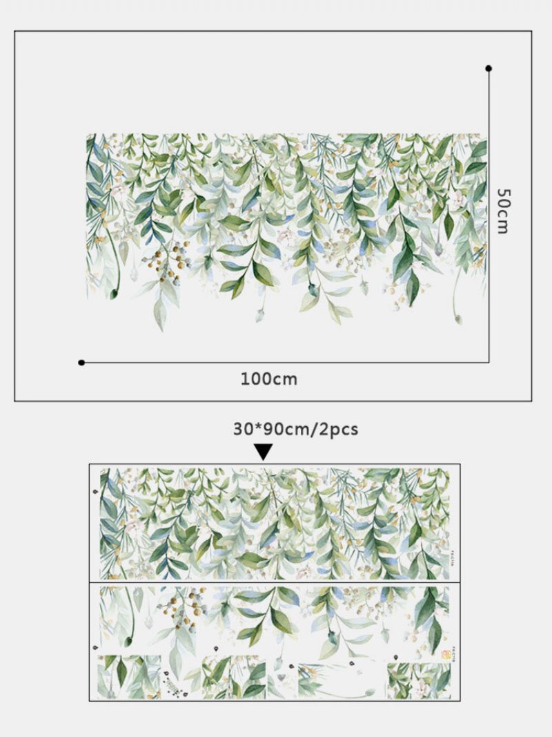 Rośliny Wzór Drukowanie Pcv Samoprzylepne Dekoracje Do Domu Do Sypialni Naklejki Ścienne Do Salonu