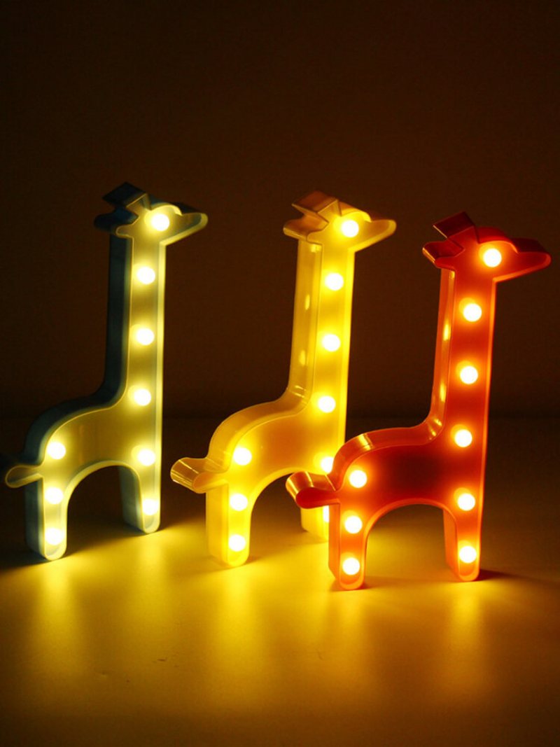 Śliczna Żyrafa Led Lampka Nocna Ścienna Lampa Na Baterie Dla Dzieci Sypialnia Home Decor