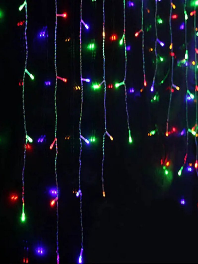 Świąteczna Girlanda Kurtyna Led Z Sopli Światła Wróżka Lekka Dekoracja Na Przyjęcie Na Świeżym Powietrzu