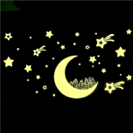 Świecące W Ciemności Księżyc Gwiazda Luminous Naklejki Zdejmowana Naklejka Ścienna Winylowa Tablica Naścienna Mural Wystrój Pokoju Dziecięcego