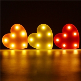 Słodkie Serce Led Night Light Kinkiet Na Baterie Baby Kids Sypialnia Home Decor