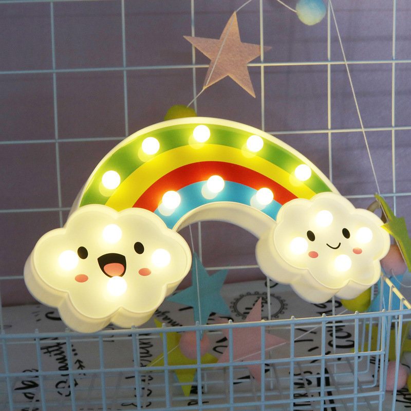 Smile Face Cloud Rainbow Led Night Light Cartoon Lampka Nocna Dla Dzieci Zabawka Dla Prezent