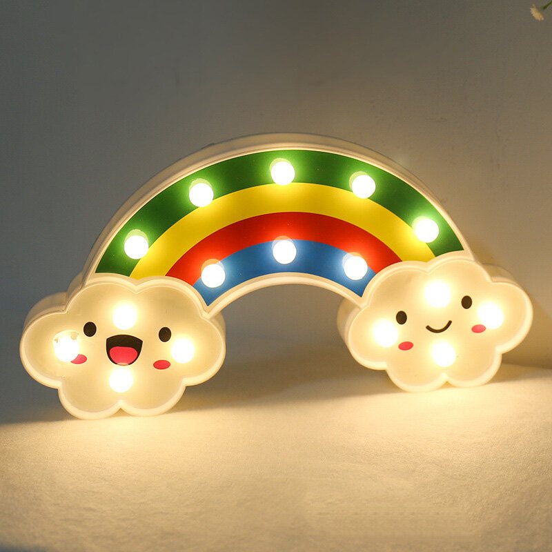 Smile Face Cloud Rainbow Led Night Light Cartoon Lampka Nocna Dla Dzieci Zabawka Dla Prezent