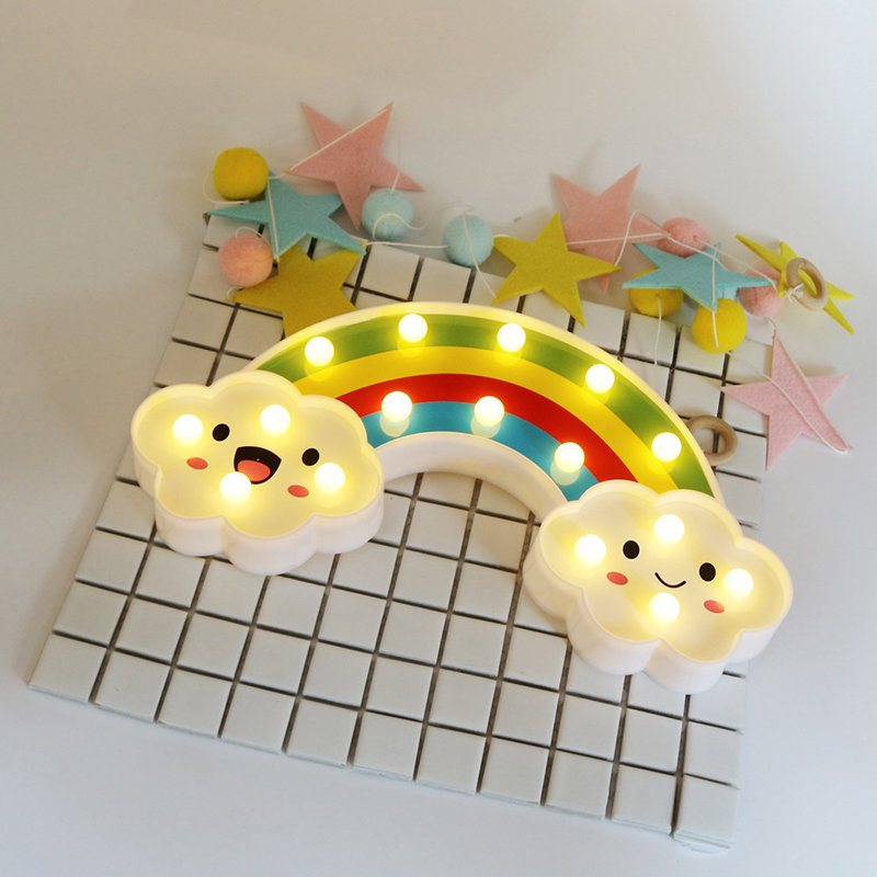 Smile Face Cloud Rainbow Led Night Light Cartoon Lampka Nocna Dla Dzieci Zabawka Dla Prezent