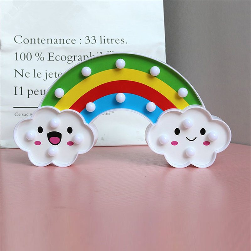 Smile Face Cloud Rainbow Led Night Light Cartoon Lampka Nocna Dla Dzieci Zabawka Dla Prezent