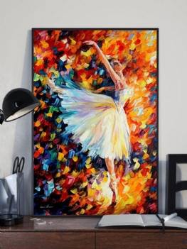 Tańcząca Dziewczyna Wzór Płótnie Malarstwo Unframed Wall Art Canvas Salon Wystrój Domu