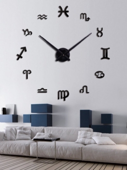 Twórczy Zegar Ścienny Wyciszenie Dekoracji Ściennych Naklejki Ścienne Diy Akrylowe 12 Konstelacji Zodiaku Duży Salon