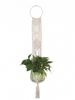 Uchwyt Na Doniczkę Ogrodową Macrame Wieszak Na Rośliny Wiszący Kosz Lina Z Juty Pleciony Craft Planter Decor