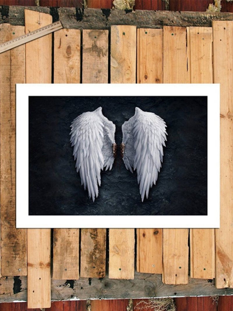 Unframed Angel Wings Fashion Abstrakcyjna Ściana Artystyczny Obraz Salon Sypialnia Grafika Decor