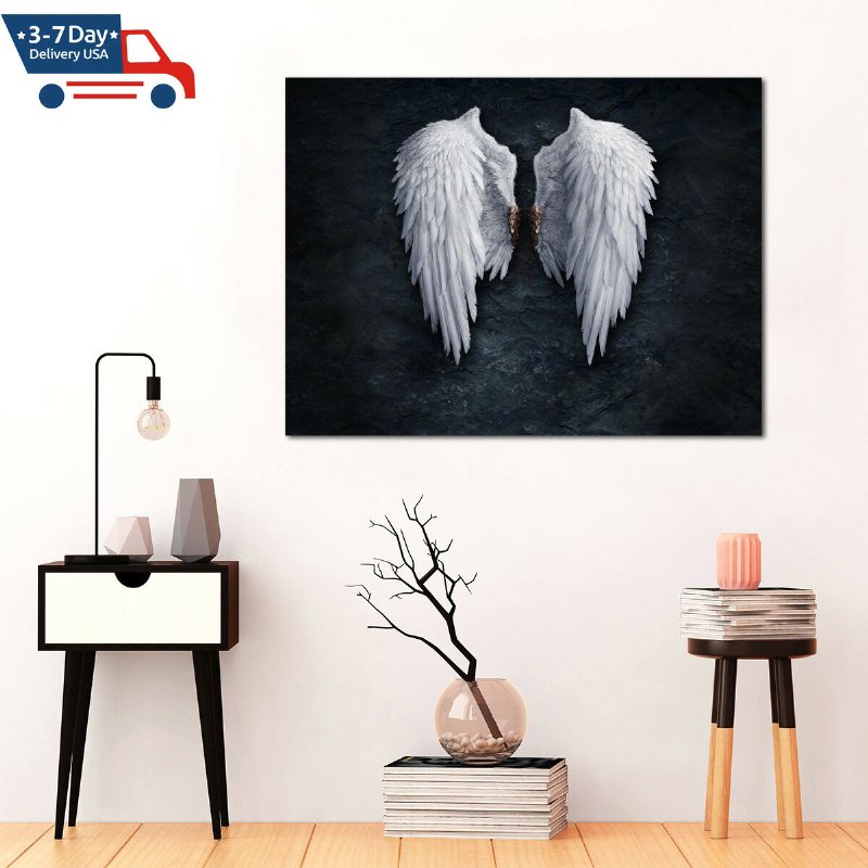 Unframed Angel Wings Fashion Abstrakcyjna Ściana Artystyczny Obraz Salon Sypialnia Grafika Decor