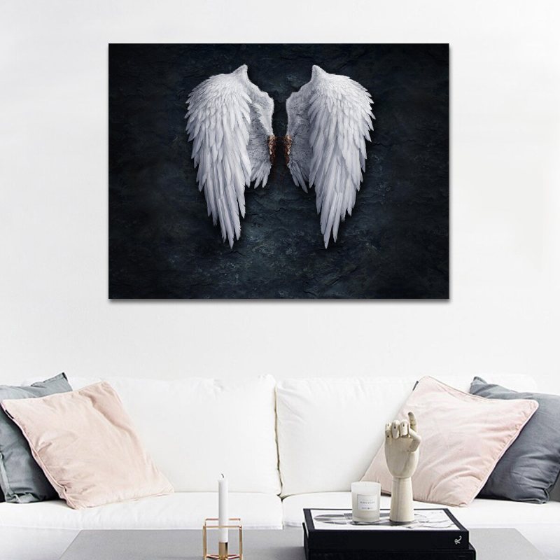 Unframed Angel Wings Fashion Abstrakcyjna Ściana Artystyczny Obraz Salon Sypialnia Grafika Decor