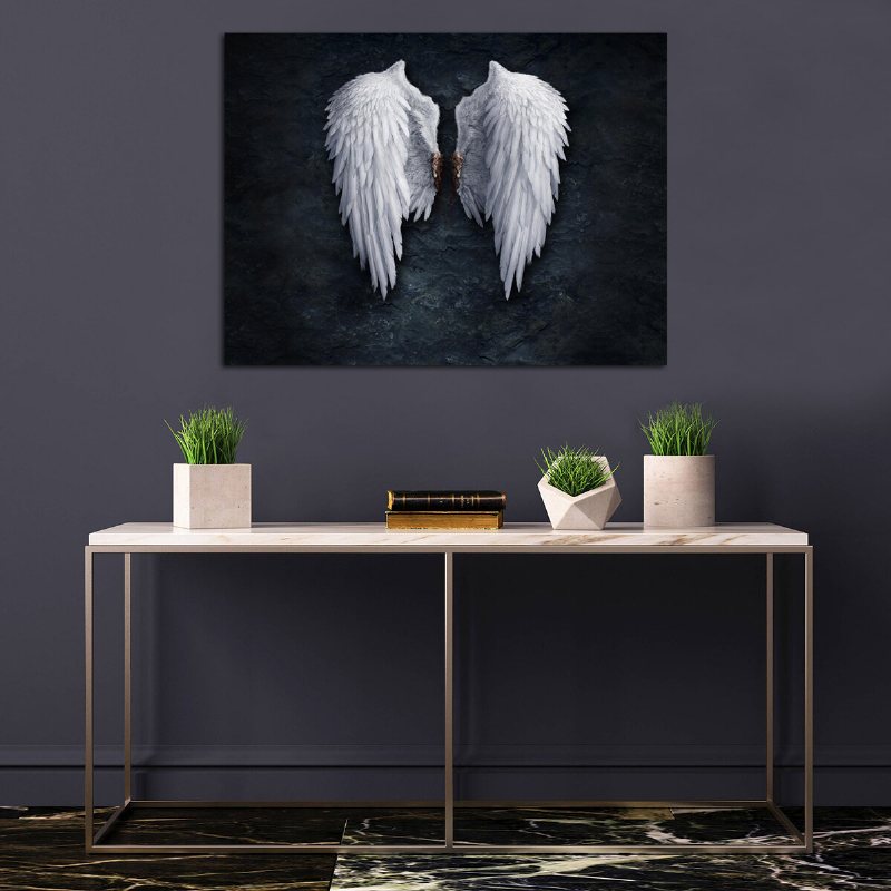 Unframed Angel Wings Fashion Abstrakcyjna Ściana Artystyczny Obraz Salon Sypialnia Grafika Decor