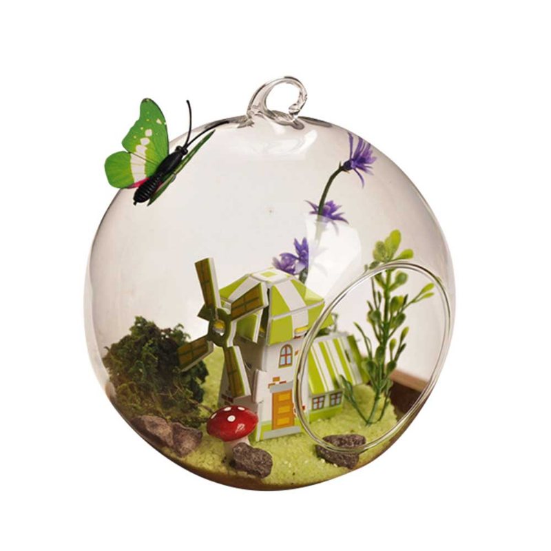 Wiszące Szklane Terrarium Miniaturowa Dekoracja Domu Dla Office Roomgift