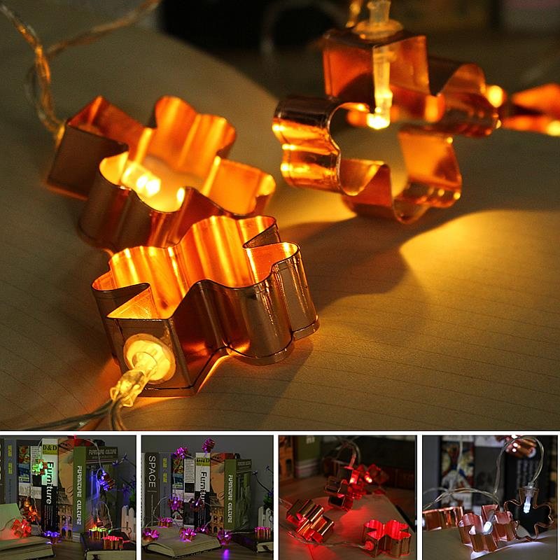 Zasilany Bateryjnie 1.8m Led Iron Flower Fairy String Light Holiday Wedding Party Decor