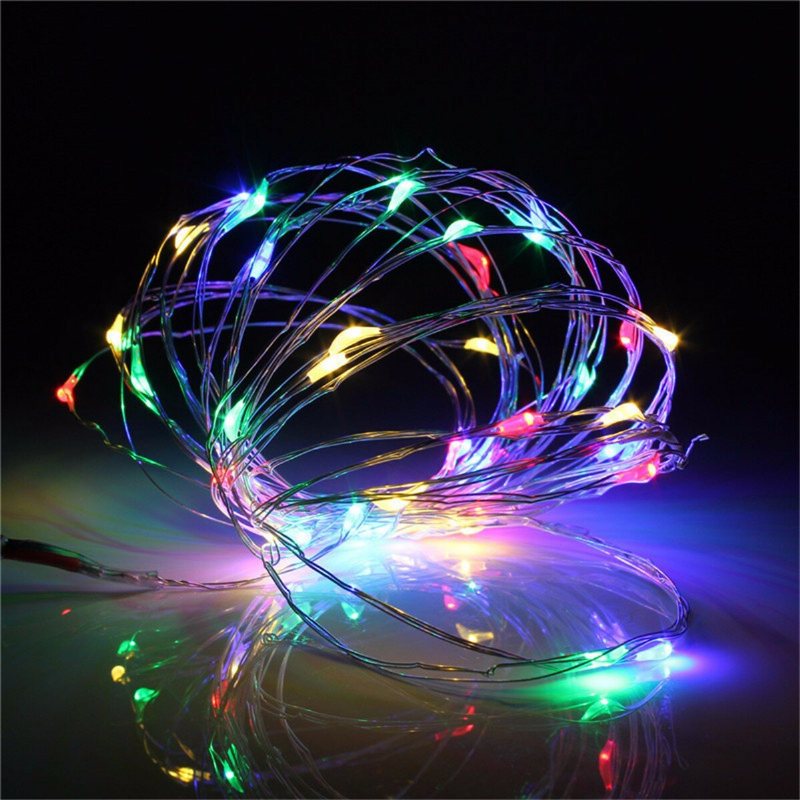 Zasilany Bateryjnie 5m 50leds Wodoodporny Fairy String Light Christmas Remote Control Home Decor